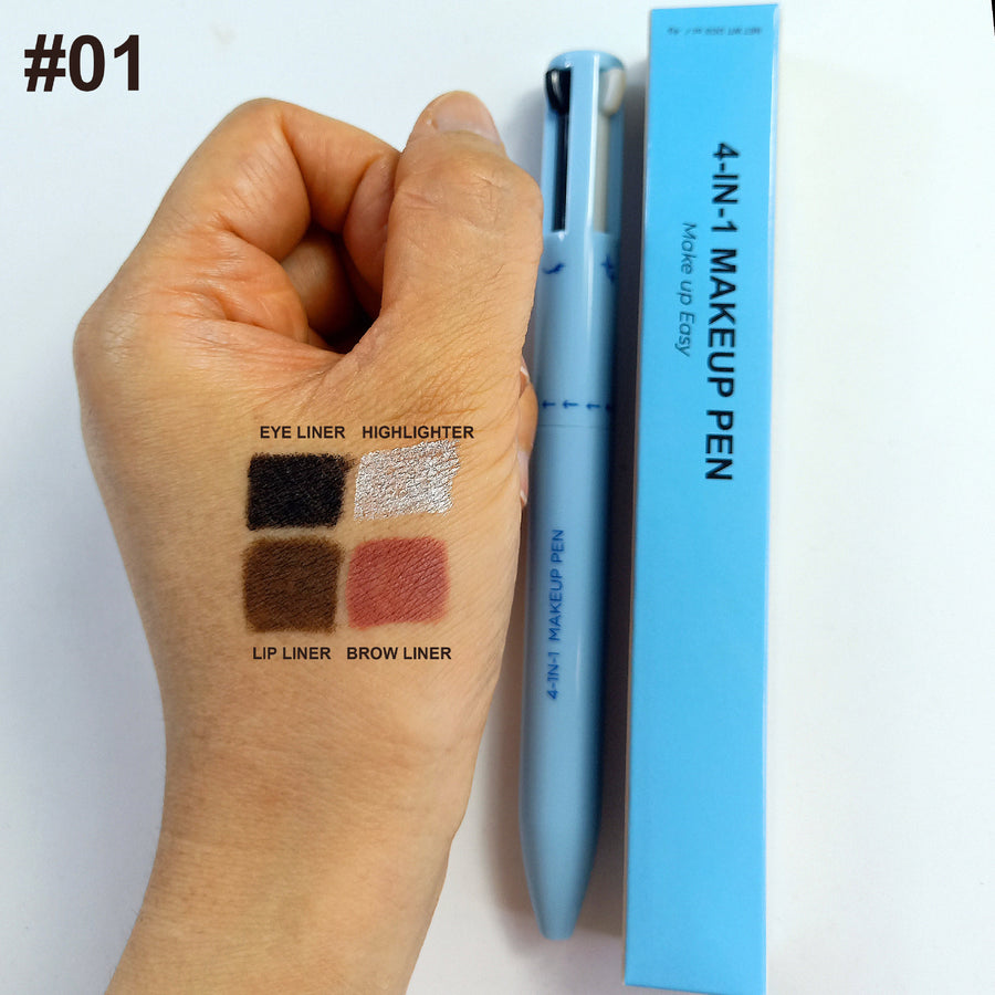 4-in-1 Makeup Pen with Lip Liner, Highlighter & Eyeliner